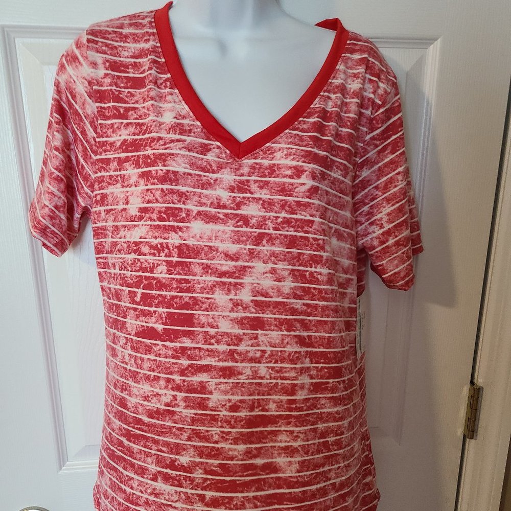 Lularoe Red/White Iris Sz S NWT